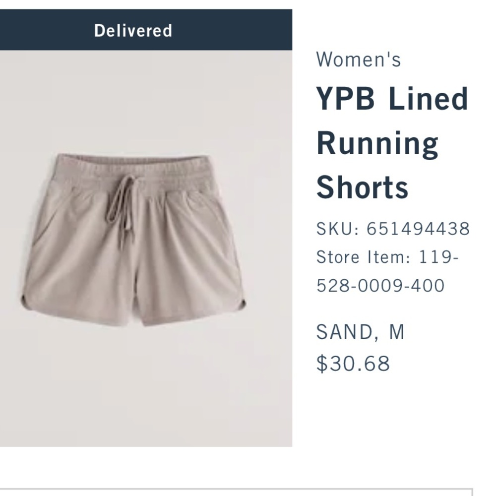 Abercrombie YPB Shorts in Sand
